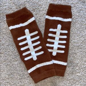 Brown and White Football Leg Warmers